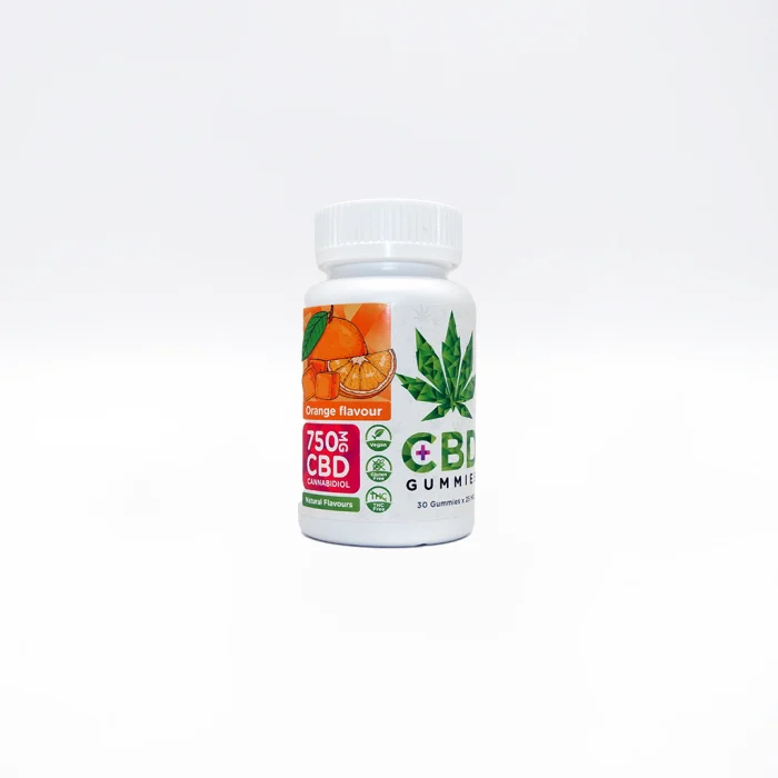 Euphoria CBD Gummies Orangen 750 mg CBD, 30 Stück x 25 mg, (80g) – Bild 1