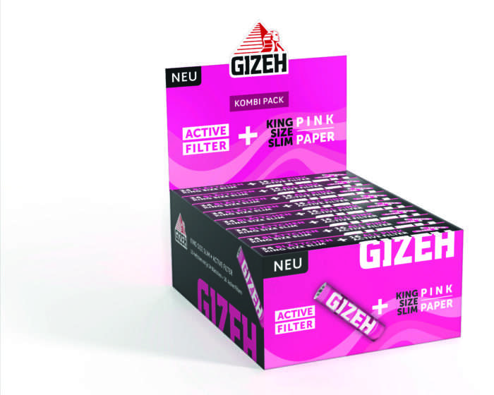 GIZEH PINK King Size Slim + Active Filter – Bild 11