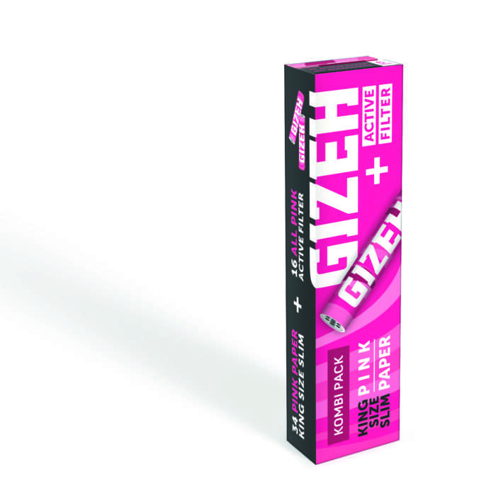 GIZEH PINK King Size Slim + Active Filter – Bild 5