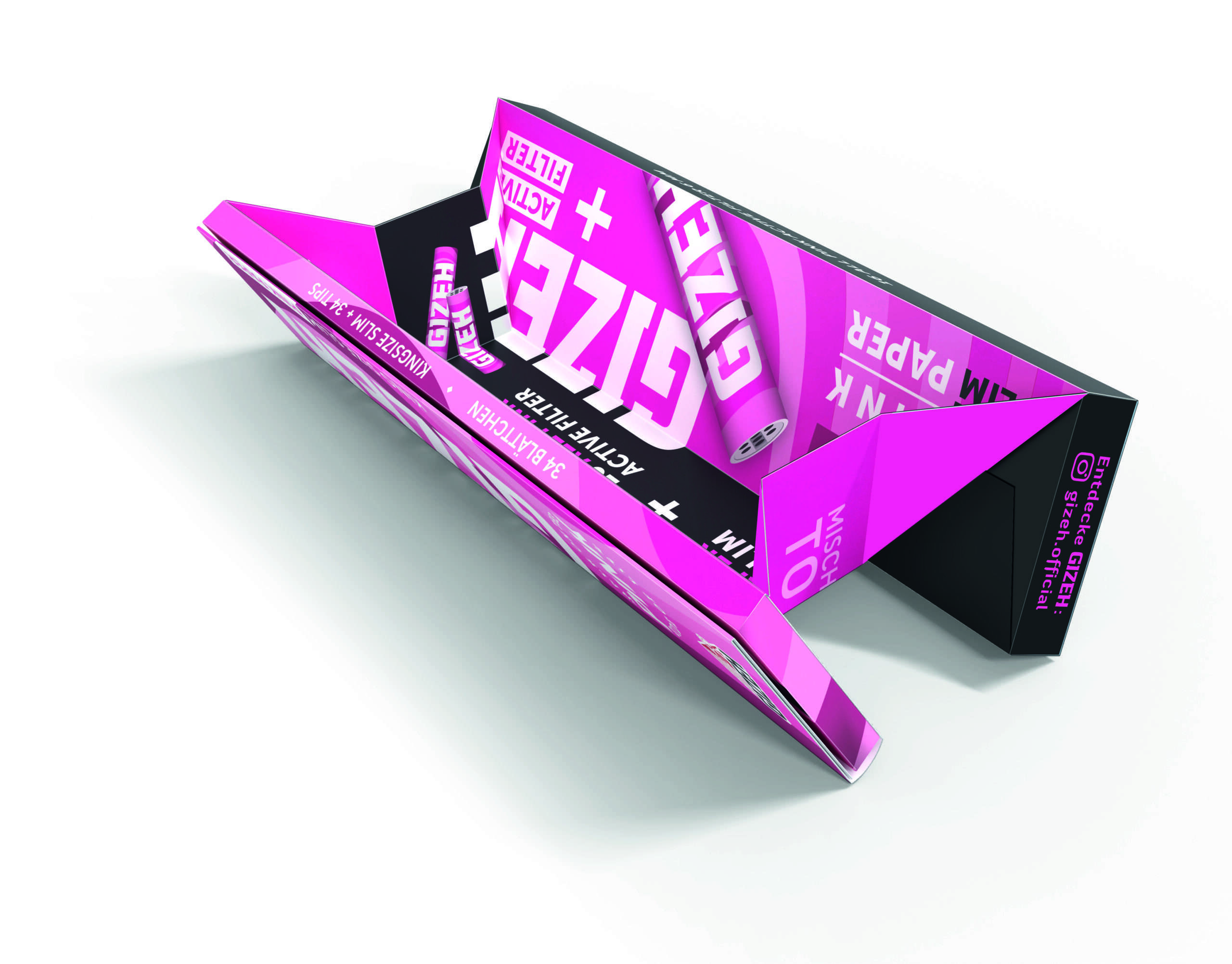 GIZEH PINK King Size Slim + Active Filter – Bild 8