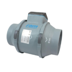 RAM Mixed-Flow Inline Rohrventilator, 125 mm, 284 m³/h + EU Netzkabel mit IEC-Connector