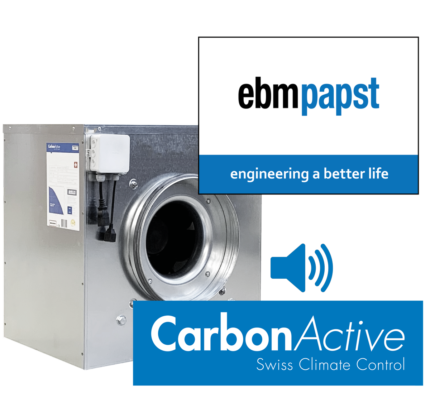 CarbonActive EC EBM Silent Box 1250m3/h, 980Pa, ø 250 mm